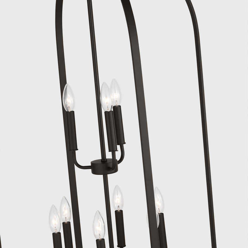 Nine Light Chandelier<br /><span style="color:#4AB0CE;">Entrega: 4-10 dias en USA</span><br /><span style="color:#4AB0CE;font-size:60%;">PREGUNTE POR ENTREGA EN PANAMA</span><br />Collection: Loretto<br />Finish: Midnight Black
