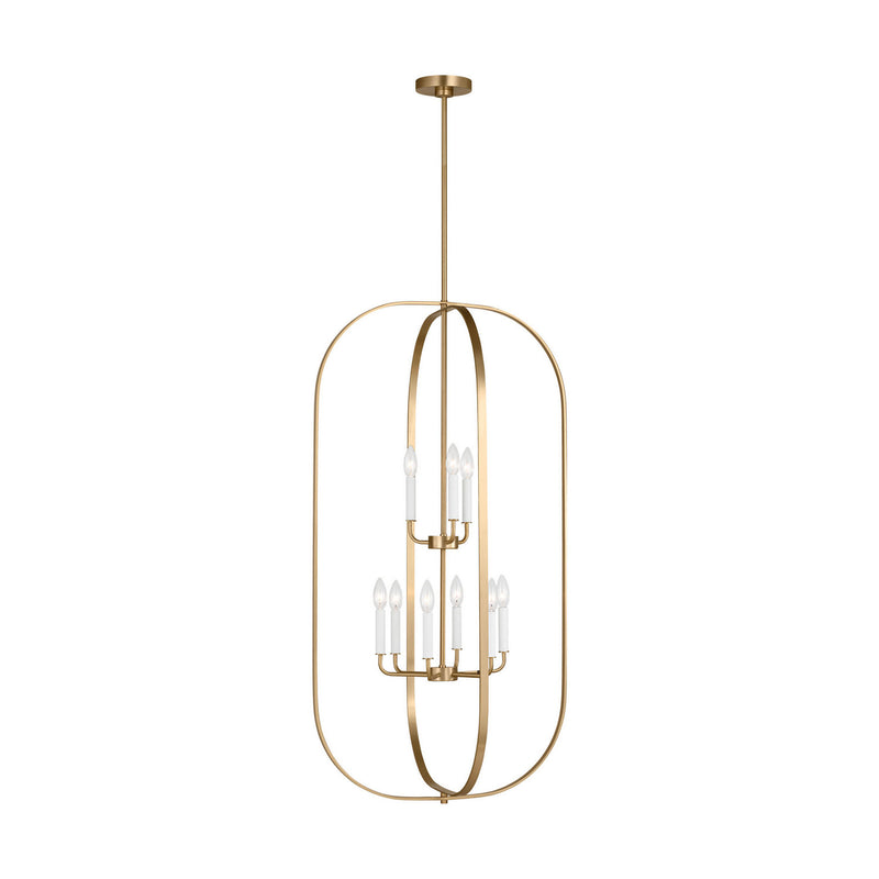 Nine Light Chandelier<br /><span style="color:#4AB0CE;">Entrega: 4-10 dias en USA</span><br /><span style="color:#4AB0CE;font-size:60%;">PREGUNTE POR ENTREGA EN PANAMA</span><br />Collection: Loretto<br />Finish: Satin Brass
