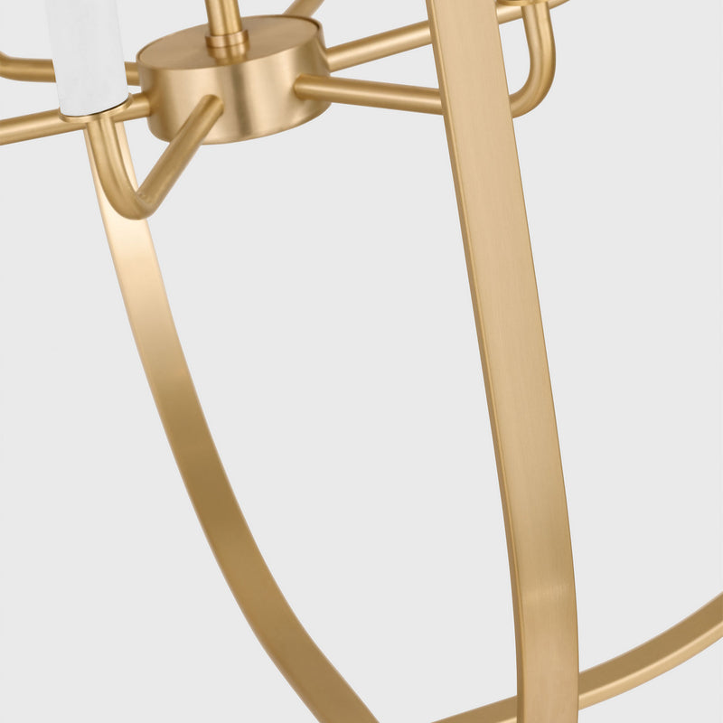 Generation Lighting - GLC1329SB - Nine Light Chandelier - Loretto - Satin Brass