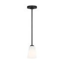One Light Mini-Pendant<br /><span style="color:#4AB0CE;">Entrega: 4-10 dias en USA</span><br /><span style="color:#4AB0CE;font-size:60%;">PREGUNTE POR ENTREGA EN PANAMA</span><br />Collection: Miles<br />Finish: Midnight Black