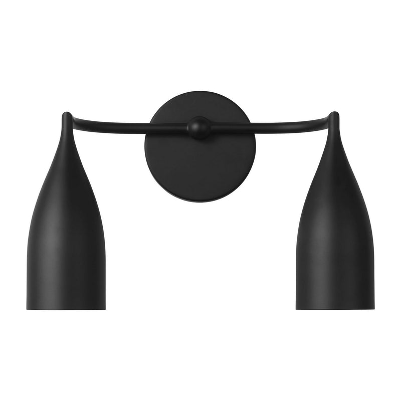 Two Light Vanity<br /><span style="color:#4AB0CE;">Entrega: 4-10 dias en USA</span><br /><span style="color:#4AB0CE;font-size:60%;">PREGUNTE POR ENTREGA EN PANAMA</span><br />Collection: Maya<br />Finish: Midnight Black