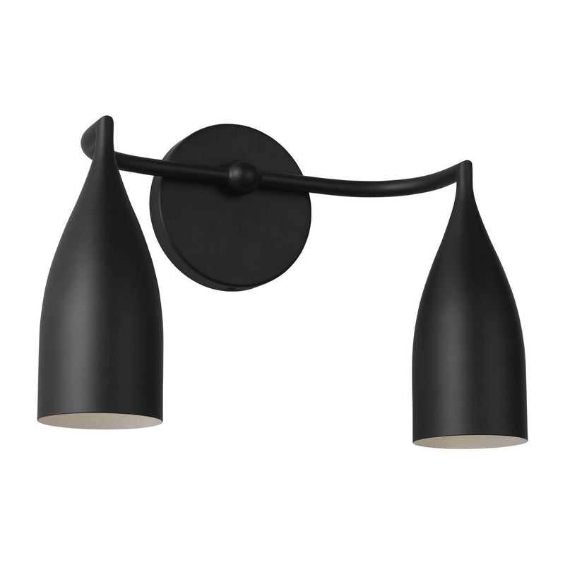 Two Light Vanity<br /><span style="color:#4AB0CE;">Entrega: 4-10 dias en USA</span><br /><span style="color:#4AB0CE;font-size:60%;">PREGUNTE POR ENTREGA EN PANAMA</span><br />Collection: Maya<br />Finish: Midnight Black