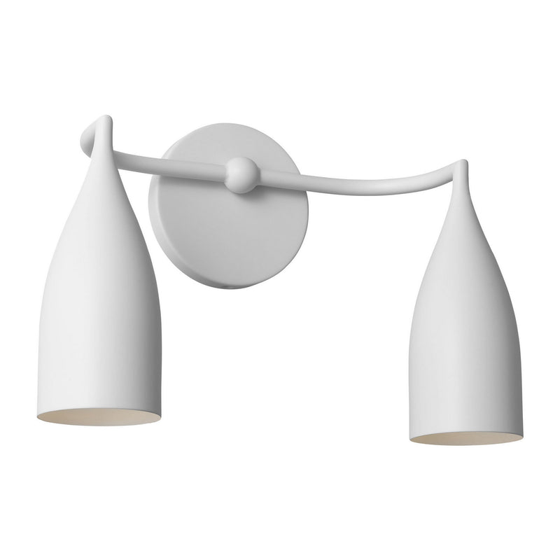 Two Light Vanity<br /><span style="color:#4AB0CE;">Entrega: 4-10 dias en USA</span><br /><span style="color:#4AB0CE;font-size:60%;">PREGUNTE POR ENTREGA EN PANAMA</span><br />Collection: Maya<br />Finish: Matte White