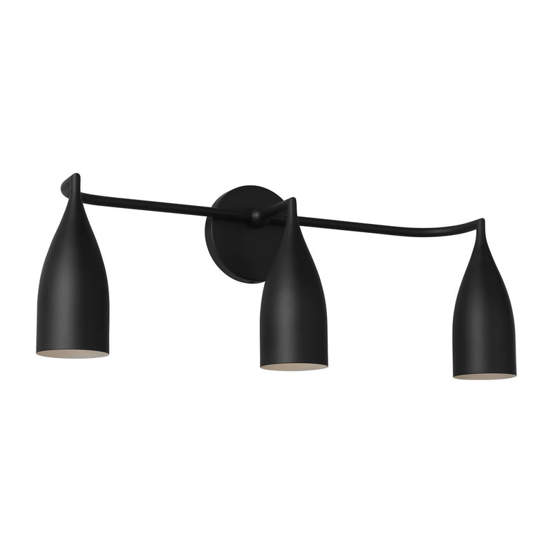 Three Light Vanity<br /><span style="color:#4AB0CE;">Entrega: 4-10 dias en USA</span><br /><span style="color:#4AB0CE;font-size:60%;">PREGUNTE POR ENTREGA EN PANAMA</span><br />Collection: Maya<br />Finish: Midnight Black