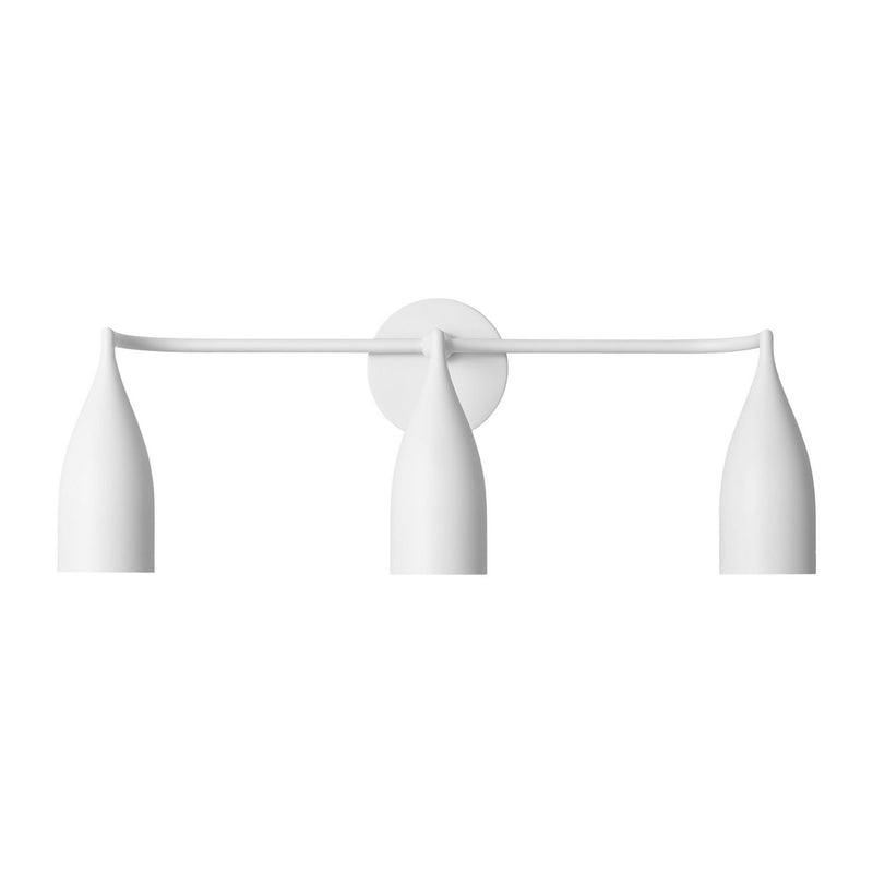 Three Light Vanity<br /><span style="color:#4AB0CE;">Entrega: 4-10 dias en USA</span><br /><span style="color:#4AB0CE;font-size:60%;">PREGUNTE POR ENTREGA EN PANAMA</span><br />Collection: Maya<br />Finish: Matte White