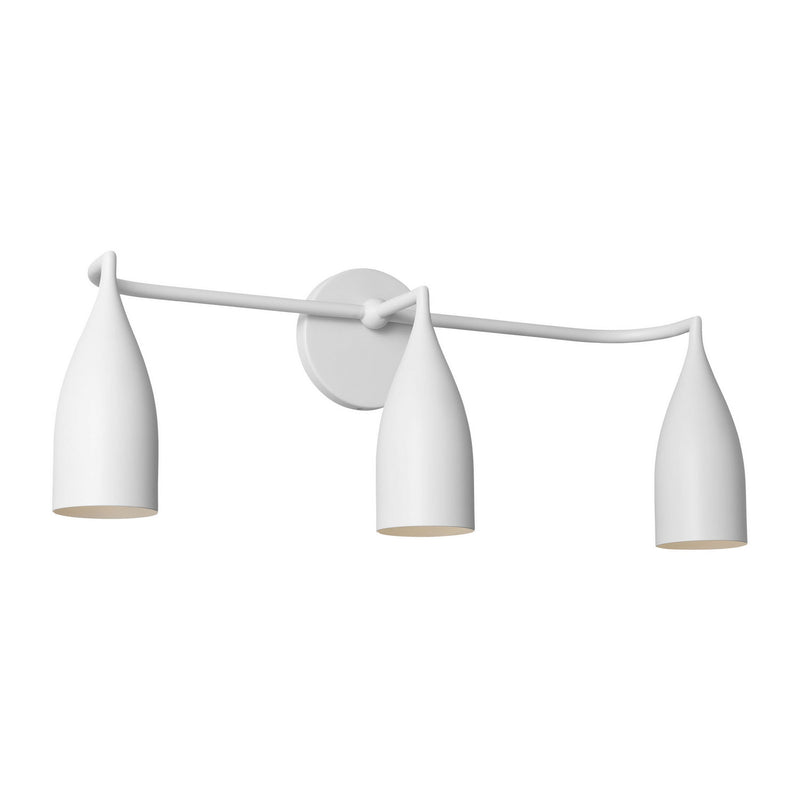 Three Light Vanity<br /><span style="color:#4AB0CE;">Entrega: 4-10 dias en USA</span><br /><span style="color:#4AB0CE;font-size:60%;">PREGUNTE POR ENTREGA EN PANAMA</span><br />Collection: Maya<br />Finish: Matte White