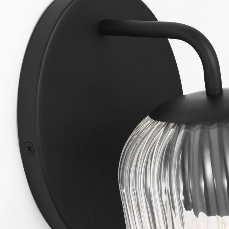 Wall Sconce<br /><span style="color:#4AB0CE;">Entrega: 2-3 semanas en USA</span><br /><span style="color:#4AB0CE;font-size:60%;">PREGUNTE POR ENTREGA EN PANAMA</span><br />Collection: Eisele<br />Finish: Midnight Black