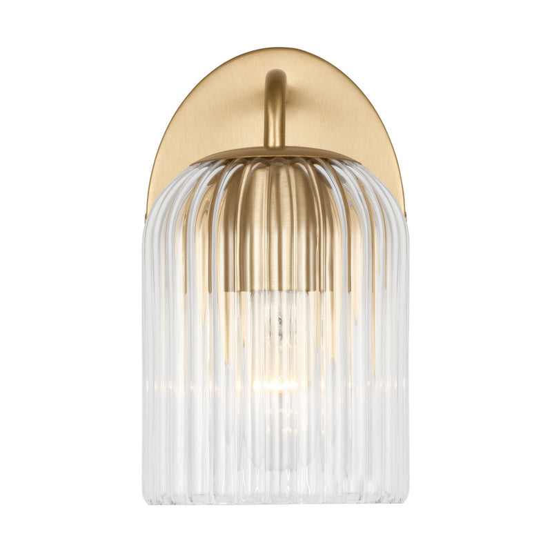 Wall Sconce<br /><span style="color:#4AB0CE;">Entrega: 13-14 semanas en USA</span><br /><span style="color:#4AB0CE;font-size:60%;">PREGUNTE POR ENTREGA EN PANAMA</span><br />Collection: Eisele<br />Finish: Satin Brass