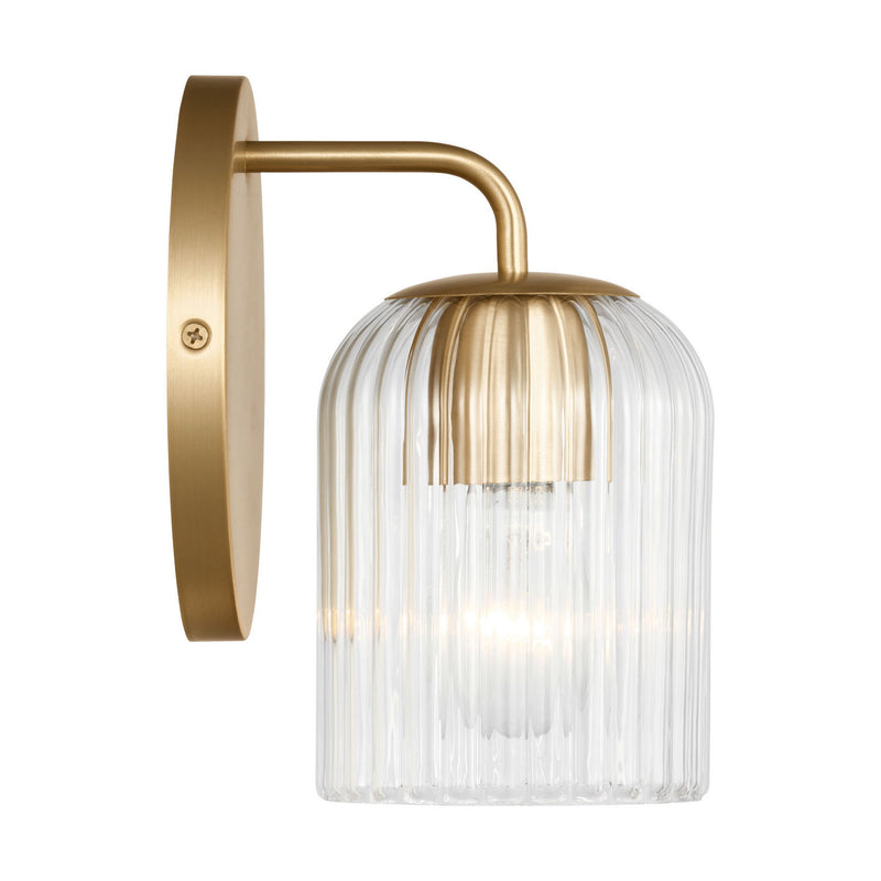Wall Sconce<br /><span style="color:#4AB0CE;">Entrega: 13-14 semanas en USA</span><br /><span style="color:#4AB0CE;font-size:60%;">PREGUNTE POR ENTREGA EN PANAMA</span><br />Collection: Eisele<br />Finish: Satin Brass