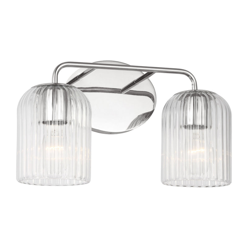 Two Light Vanity<br /><span style="color:#4AB0CE;">Entrega: 4-10 dias en USA</span><br /><span style="color:#4AB0CE;font-size:60%;">PREGUNTE POR ENTREGA EN PANAMA</span><br />Collection: Eisele<br />Finish: Chrome
