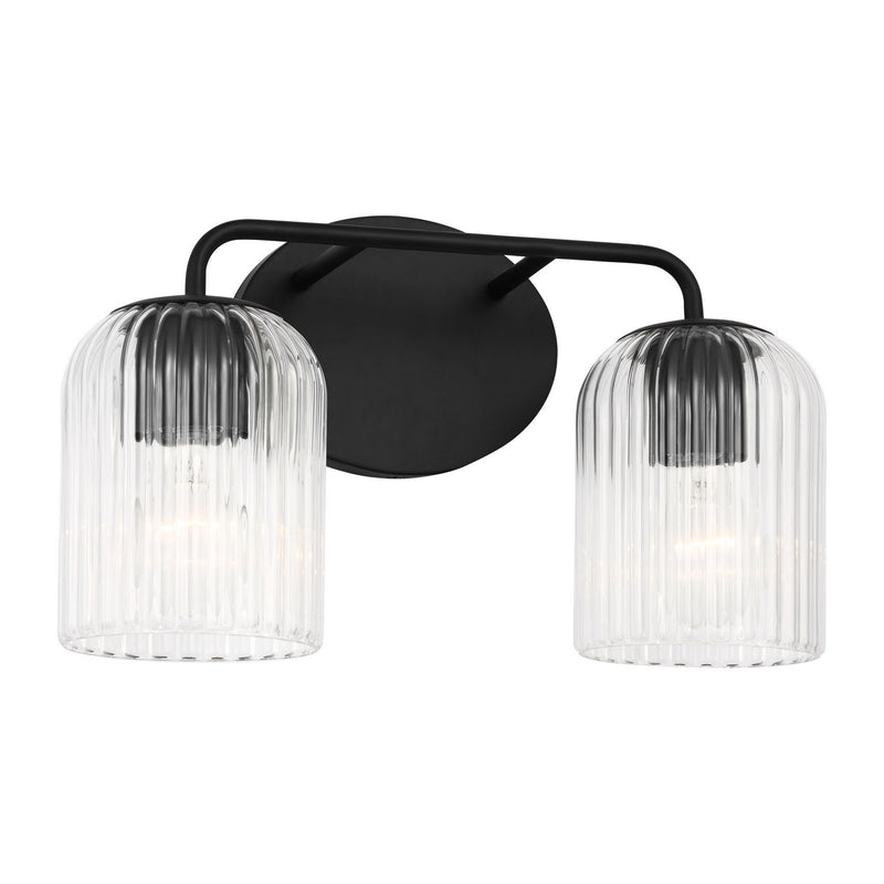 Two Light Vanity<br /><span style="color:#4AB0CE;">Entrega: 4-10 dias en USA</span><br /><span style="color:#4AB0CE;font-size:60%;">PREGUNTE POR ENTREGA EN PANAMA</span><br />Collection: Eisele<br />Finish: Midnight Black