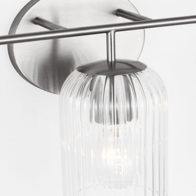 Three Light Vanity<br /><span style="color:#4AB0CE;">Entrega: 4-10 dias en USA</span><br /><span style="color:#4AB0CE;font-size:60%;">PREGUNTE POR ENTREGA EN PANAMA</span><br />Collection: Eisele<br />Finish: Brushed Nickel