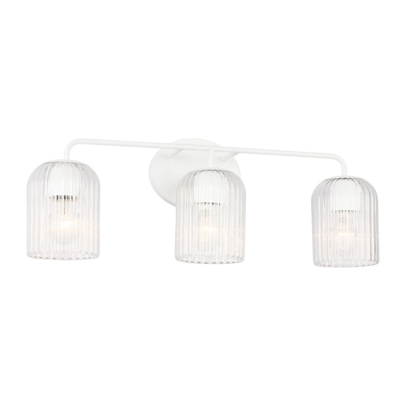 Three Light Vanity<br /><span style="color:#4AB0CE;">Entrega: 4-10 dias en USA</span><br /><span style="color:#4AB0CE;font-size:60%;">PREGUNTE POR ENTREGA EN PANAMA</span><br />Collection: Eisele<br />Finish: Matte White