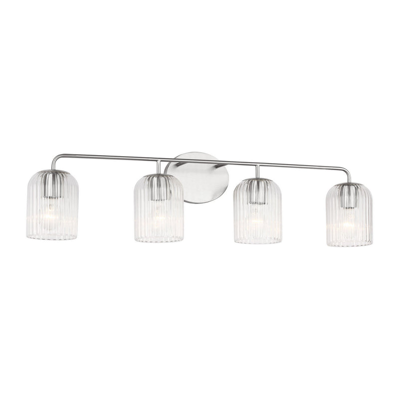 Four Light Vanity<br /><span style="color:#4AB0CE;">Entrega: 4-10 dias en USA</span><br /><span style="color:#4AB0CE;font-size:60%;">PREGUNTE POR ENTREGA EN PANAMA</span><br />Collection: Eisele<br />Finish: Brushed Nickel