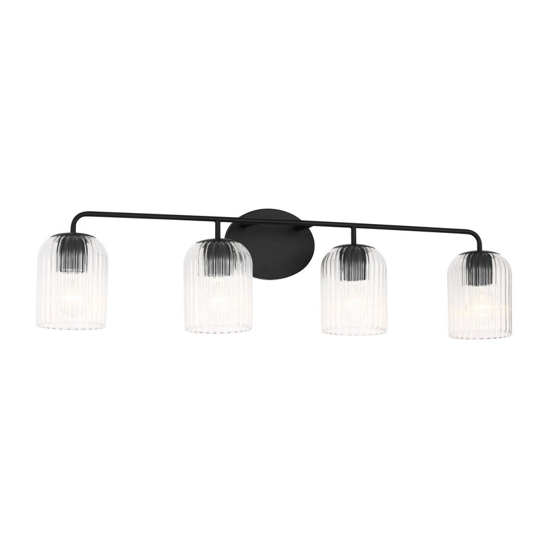 Four Light Vanity<br /><span style="color:#4AB0CE;">Entrega: 4-10 dias en USA</span><br /><span style="color:#4AB0CE;font-size:60%;">PREGUNTE POR ENTREGA EN PANAMA</span><br />Collection: Eisele<br />Finish: Midnight Black