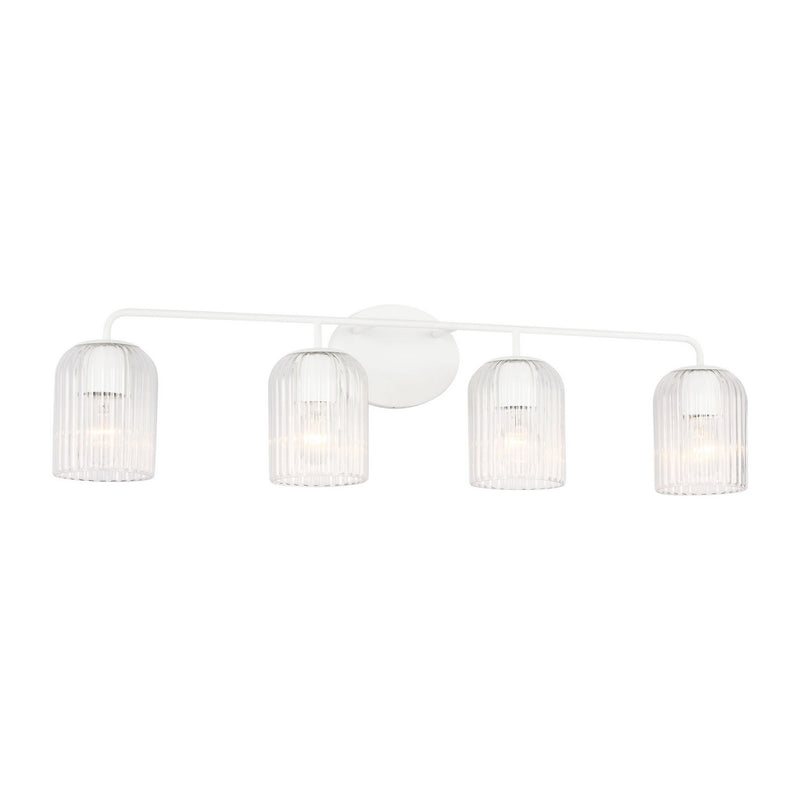Four Light Vanity<br /><span style="color:#4AB0CE;">Entrega: 4-10 dias en USA</span><br /><span style="color:#4AB0CE;font-size:60%;">PREGUNTE POR ENTREGA EN PANAMA</span><br />Collection: Eisele<br />Finish: Matte White