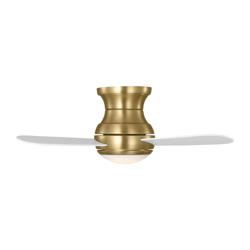 32"Ceiling Fan<br /><span style="color:#4AB0CE;">Entrega: 4-10 dias en USA</span><br /><span style="color:#4AB0CE;font-size:60%;">PREGUNTE POR ENTREGA EN PANAMA</span><br />Collection: Orbis 32 Hugger LED<br />Finish: Satin Brass