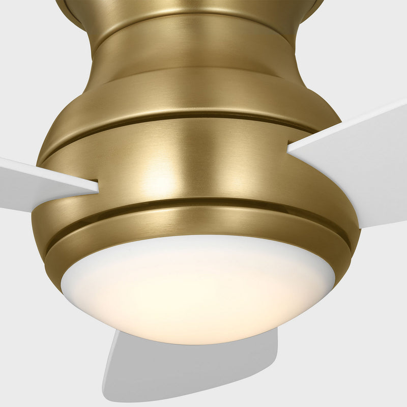 32"Ceiling Fan<br /><span style="color:#4AB0CE;">Entrega: 4-10 dias en USA</span><br /><span style="color:#4AB0CE;font-size:60%;">PREGUNTE POR ENTREGA EN PANAMA</span><br />Collection: Orbis 32 Hugger LED<br />Finish: Satin Brass