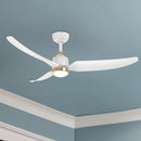 52" Ceiling Fan<br /><span style="color:#4AB0CE;">Entrega: 4-10 dias en USA</span><br /><span style="color:#4AB0CE;font-size:60%;">PREGUNTE POR ENTREGA EN PANAMA</span><br />Collection: Hugo<br />Finish: Brushed Gold/Matte White