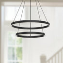 LED Chandelier<br /><span style="color:#4AB0CE;">Entrega: 4-10 dias en USA</span><br /><span style="color:#4AB0CE;font-size:60%;">PREGUNTE POR ENTREGA EN PANAMA</span><br />Collection: Cerchio<br />Finish: Black