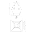LED Chandelier<br /><span style="color:#4AB0CE;">Entrega: 4-10 dias en USA</span><br /><span style="color:#4AB0CE;font-size:60%;">PREGUNTE POR ENTREGA EN PANAMA</span><br />Collection: Piazza<br />Finish: Black