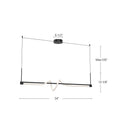 Kuzco Lighting - LP95354-BK-UNV - LED Linear Pendant - Cursive - Black