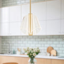 LED Pendant<br /><span style="color:#4AB0CE;">Entrega: 4-10 dias en USA</span><br /><span style="color:#4AB0CE;font-size:60%;">PREGUNTE POR ENTREGA EN PANAMA</span><br />Collection: Mulberry<br />Finish: Brushed Gold/Light Guide