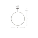 Kuzco Lighting - PD82548-BK-UNV-010 - LED Pendant - Cirque - Black