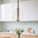 LED Pendant<br /><span style="color:#4AB0CE;">Entrega: 4-10 dias en USA</span><br /><span style="color:#4AB0CE;font-size:60%;">PREGUNTE POR ENTREGA EN PANAMA</span><br />Collection: Mulberry<br />Finish: Black/Light Guide