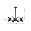Alora - CH320837VBAR-UNV - LED Chandelier - Alonso - Vintage Brass/Alabaster