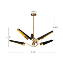Alora - CH347646MBVB-UNV - LED Chandelier - Osorio - Matte Black/Vintage Brass