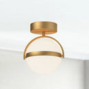 LED Flush Mount<br /><span style="color:#4AB0CE;">Entrega: 4-10 dias en USA</span><br /><span style="color:#4AB0CE;font-size:60%;">PREGUNTE POR ENTREGA EN PANAMA</span><br />Collection: Globo<br />Finish: Brushed Gold
