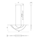 Alora - LP317448VB-UNV - LED Linear Pendant - Aryas - Vintage Brass