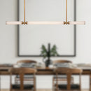 LED Linear Pendant<br /><span style="color:#4AB0CE;">Entrega: 4-10 dias en USA</span><br /><span style="color:#4AB0CE;font-size:60%;">PREGUNTE POR ENTREGA EN PANAMA</span><br />Collection: Edwin<br />Finish: Vintage Brass/Frosted Ribbed Glass