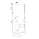 LED Pendant<br /><span style="color:#4AB0CE;">Entrega: 4-10 dias en USA</span><br /><span style="color:#4AB0CE;font-size:60%;">PREGUNTE POR ENTREGA EN PANAMA</span><br />Collection: Tagliato<br />Finish: Matte Black/Brushed Gold