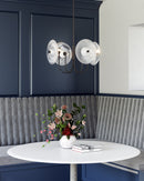 LED Pendant<br /><span style="color:#4AB0CE;">Entrega: 4-10 dias en USA</span><br /><span style="color:#4AB0CE;font-size:60%;">PREGUNTE POR ENTREGA EN PANAMA</span><br />Collection: Hera<br />Finish: Matte Black/Clear Ribbed Glass