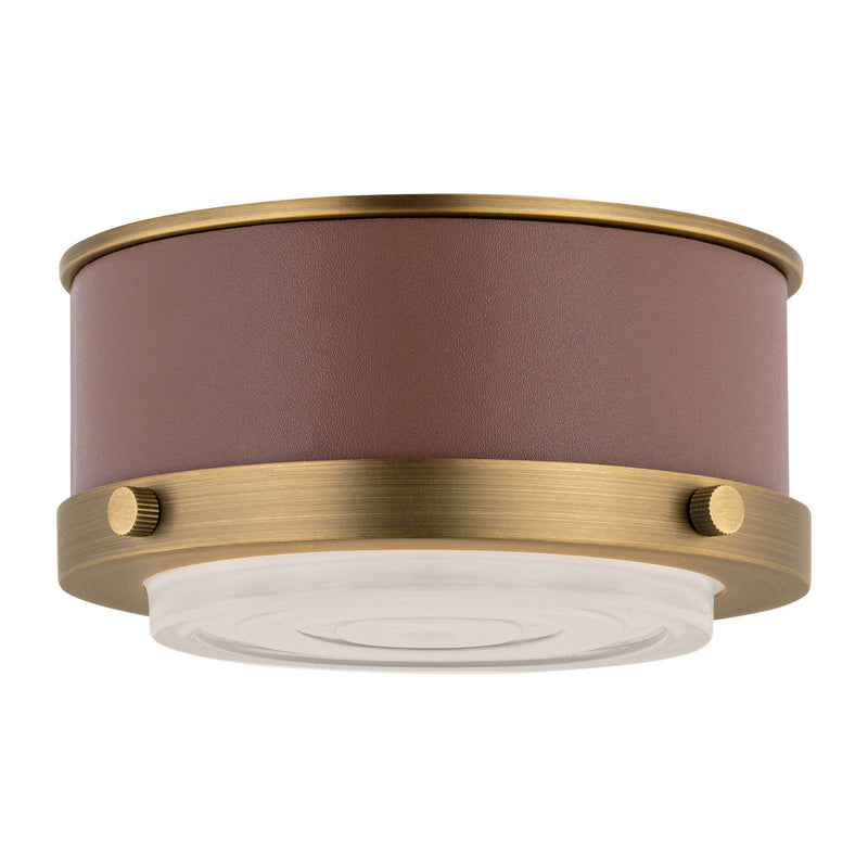 LED Flush Mount<br /><span style="color:#4AB0CE;">Entrega: 4-10 dias en USA</span><br /><span style="color:#4AB0CE;font-size:60%;">PREGUNTE POR ENTREGA EN PANAMA</span><br />Collection: Marlowe<br />Finish: Time Worn Brass