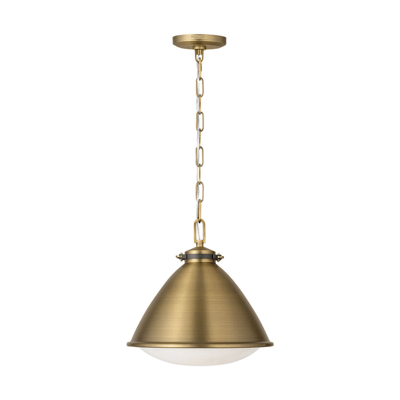 One Light Pendant<br /><span style="color:#4AB0CE;">Entrega: 4-10 dias en USA</span><br /><span style="color:#4AB0CE;font-size:60%;">PREGUNTE POR ENTREGA EN PANAMA</span><br />Collection: Hayward<br />Finish: Time Worn Brass