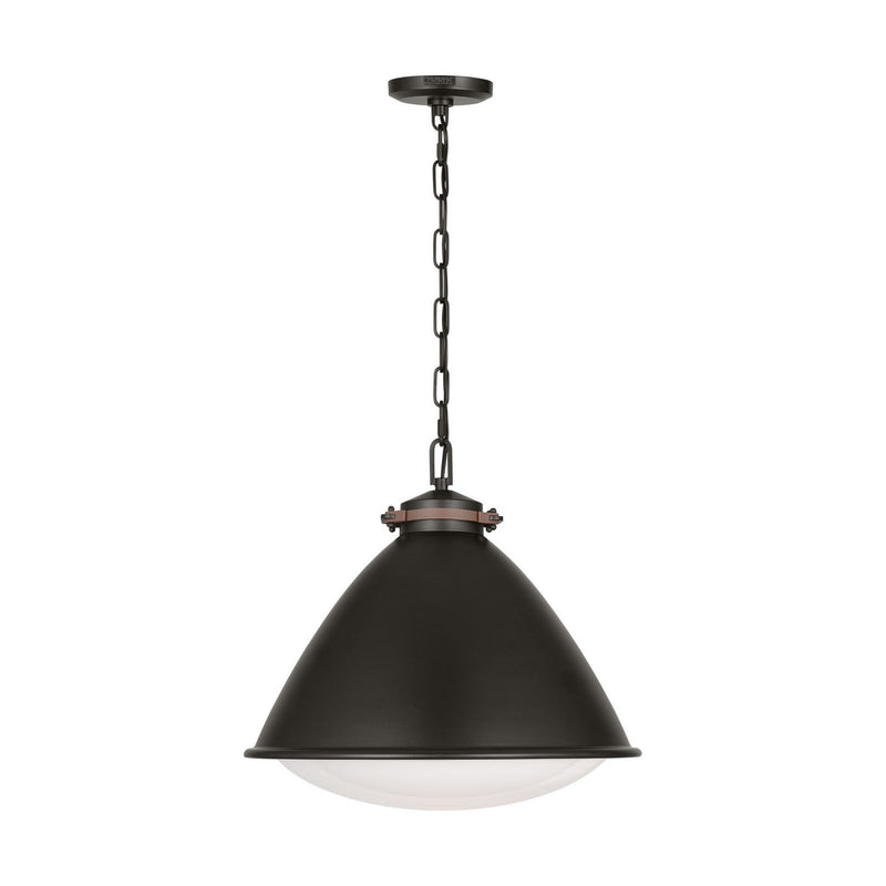 One Light Pendant<br /><span style="color:#4AB0CE;">Entrega: 4-10 dias en USA</span><br /><span style="color:#4AB0CE;font-size:60%;">PREGUNTE POR ENTREGA EN PANAMA</span><br />Collection: Hayward<br />Finish: Aged Iron