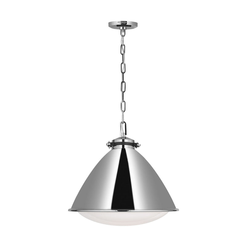 One Light Pendant<br /><span style="color:#4AB0CE;">Entrega: 4-10 dias en USA</span><br /><span style="color:#4AB0CE;font-size:60%;">PREGUNTE POR ENTREGA EN PANAMA</span><br />Collection: Hayward<br />Finish: Polished Nickel