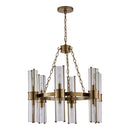 12 Light Chandelier<br /><span style="color:#4AB0CE;">Entrega: 4-10 dias en USA</span><br /><span style="color:#4AB0CE;font-size:60%;">PREGUNTE POR ENTREGA EN PANAMA</span><br />Collection: Duet<br />Finish: Vintage Brass