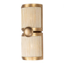 Two Light Wall Sconce<br /><span style="color:#4AB0CE;">Entrega: 4-10 dias en USA</span><br /><span style="color:#4AB0CE;font-size:60%;">PREGUNTE POR ENTREGA EN PANAMA</span><br />Collection: Button<br />Finish: Pearlized Antique Brass Modern Gold