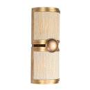 Two Light Wall Sconce<br /><span style="color:#4AB0CE;">Entrega: 4-10 dias en USA</span><br /><span style="color:#4AB0CE;font-size:60%;">PREGUNTE POR ENTREGA EN PANAMA</span><br />Collection: Button<br />Finish: Pearlized Antique Brass Modern Gold