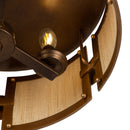 Three Light Semi-Flush Mount<br /><span style="color:#4AB0CE;">Entrega: 4-10 dias en USA</span><br /><span style="color:#4AB0CE;font-size:60%;">PREGUNTE POR ENTREGA EN PANAMA</span><br />Collection: Button<br />Finish: Pearlized Antique Brass/Modern Gold