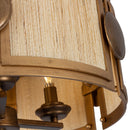 Kalco - 526845PABMG - Three Light Semi-Flush Mount - Button - Pearlized Antique Brass/Modern Gold