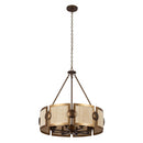 Six Light Pendant<br /><span style="color:#4AB0CE;">Entrega: 4-10 dias en USA</span><br /><span style="color:#4AB0CE;font-size:60%;">PREGUNTE POR ENTREGA EN PANAMA</span><br />Collection: Button<br />Finish: Pearlized Antique Brass/Modern Gold