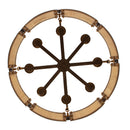 Six Light Pendant<br /><span style="color:#4AB0CE;">Entrega: 4-10 dias en USA</span><br /><span style="color:#4AB0CE;font-size:60%;">PREGUNTE POR ENTREGA EN PANAMA</span><br />Collection: Button<br />Finish: Pearlized Antique Brass/Modern Gold