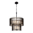 Ten Light Chandelier<br /><span style="color:#4AB0CE;">Entrega: 7-8 semanas en USA</span><br /><span style="color:#4AB0CE;font-size:60%;">PREGUNTE POR ENTREGA EN PANAMA</span><br />Collection: Park Row<br />Finish: Matte Black/French Gold