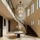 18 Light Chandelier<br /><span style="color:#4AB0CE;">Entrega: 4-10 dias en USA</span><br /><span style="color:#4AB0CE;font-size:60%;">PREGUNTE POR ENTREGA EN PANAMA</span><br />Collection: Park Row<br />Finish: Matte Black/French Gold