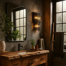 Three Light Wall Sconce<br /><span style="color:#4AB0CE;">Entrega: 4-10 dias en USA</span><br /><span style="color:#4AB0CE;font-size:60%;">PREGUNTE POR ENTREGA EN PANAMA</span><br />Collection: Park Row<br />Finish: Matte Black/French Gold